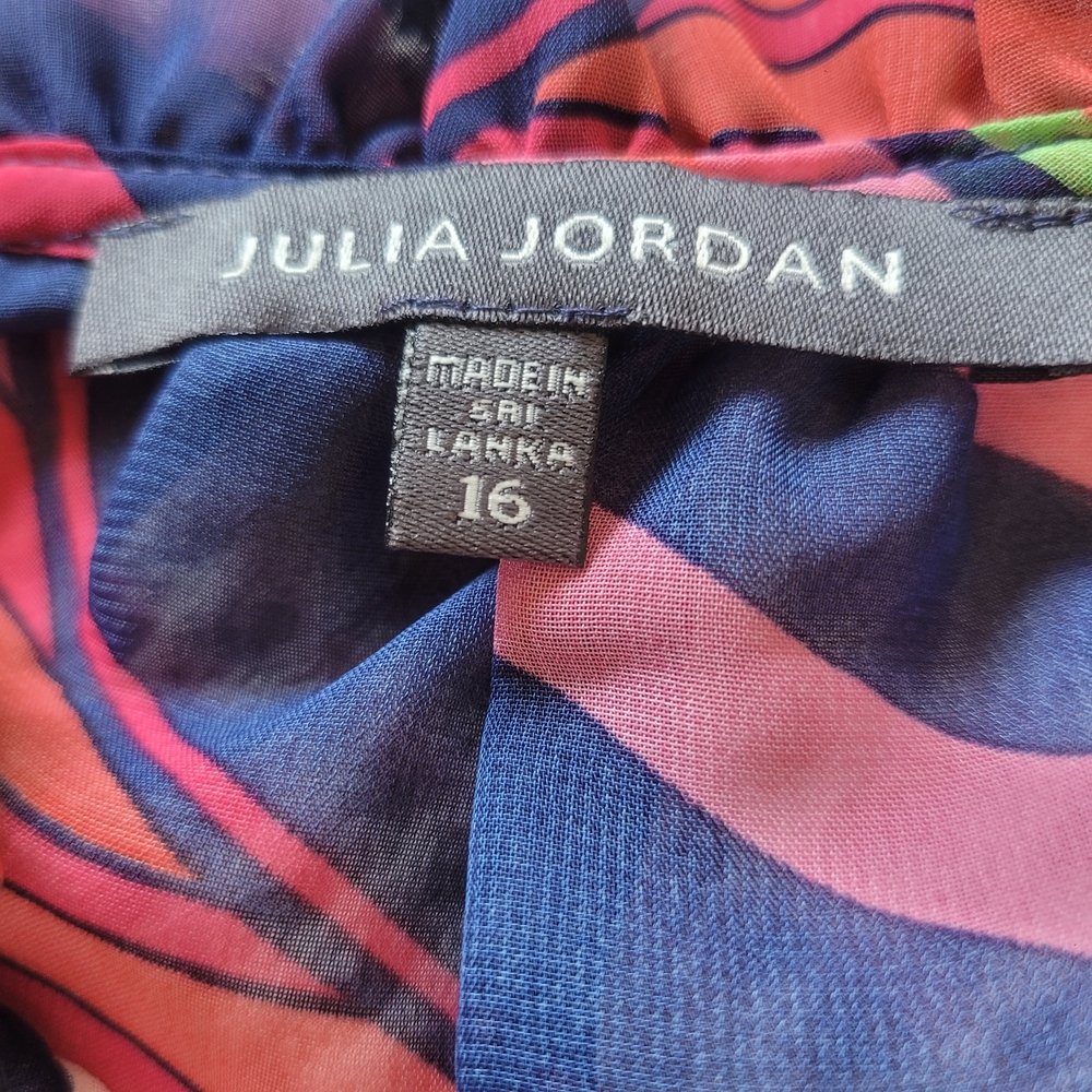 NWT Julia Jordan Vibrant Multicolor Midi Dress Size 16 - Picture 13 of 16